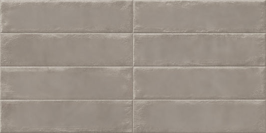 Medley Greige Glossy Brick 3”x12